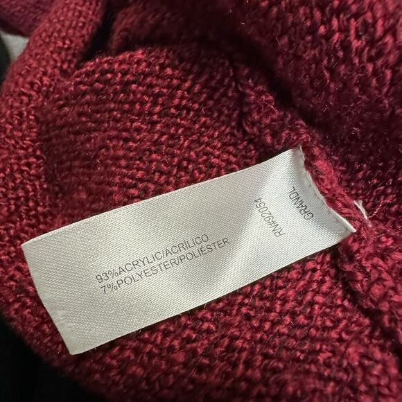 Carolyn Taylor | V-Neck Knit Pullover Sweater | Red | XL - Picture 8 of 9